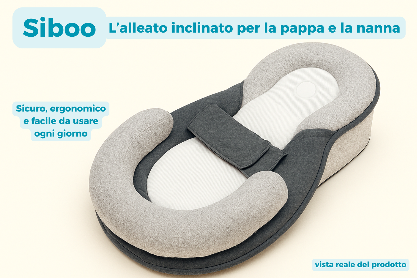 SIBOO - Il cuscino inclinato che aiuta la digestione del tuo neonato