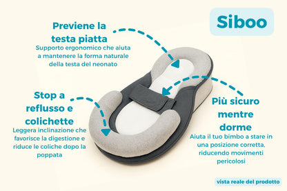 SIBOO - Il cuscino inclinato che aiuta la digestione del tuo neonato